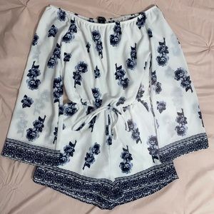 Rue 21 Off the Shoulder Floral Romper